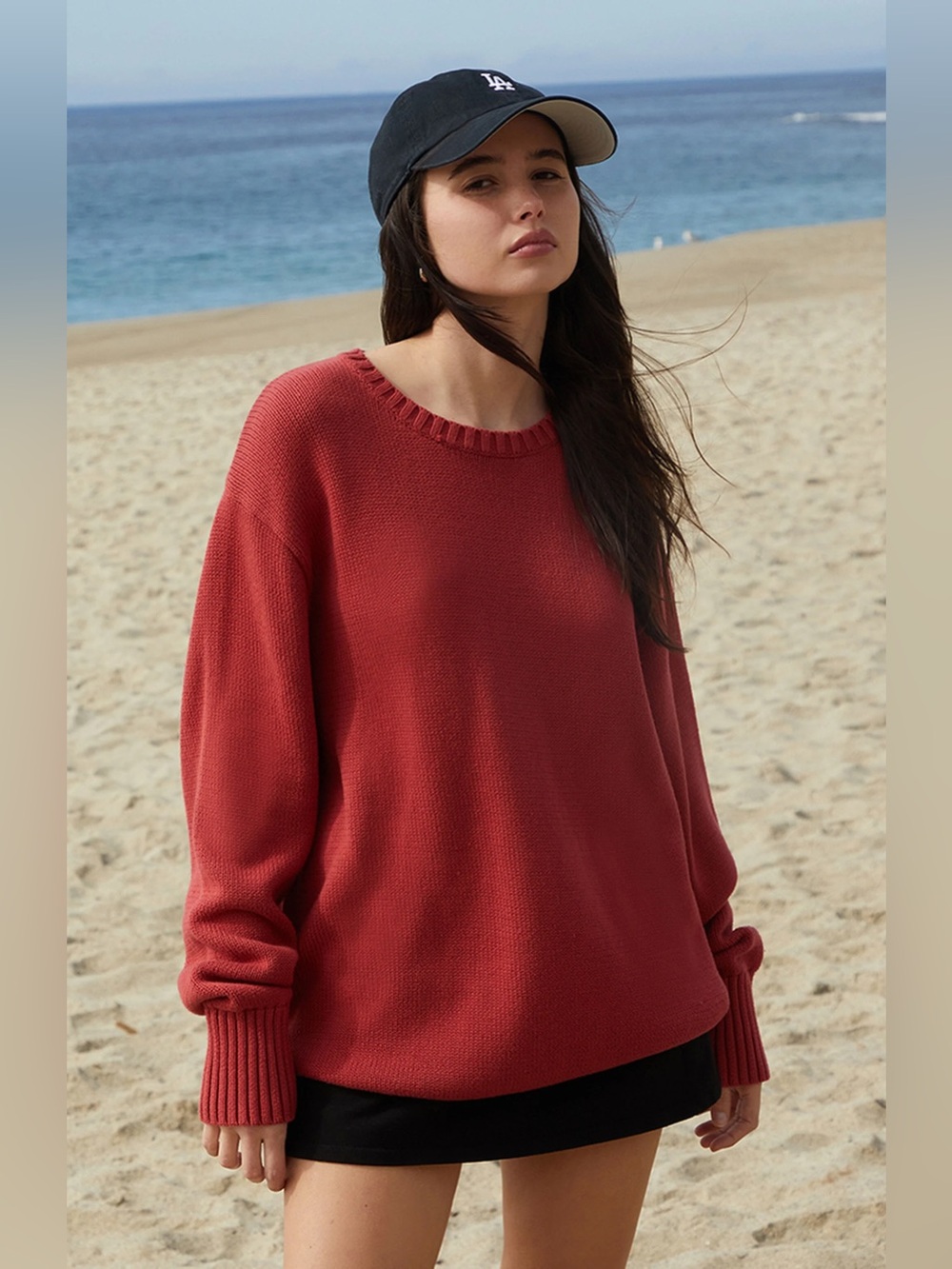 Brandy Melville John Galt Brianna Sweater in Red One Size Fits All